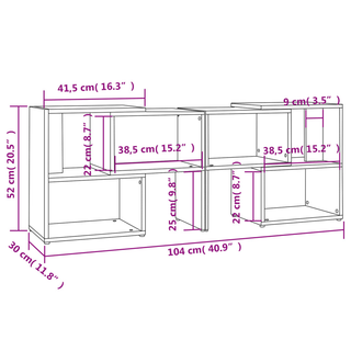 vidaXL TV Cabinet High Gloss White 104x30x52 cm Engineered Wood - Giant Lobelia