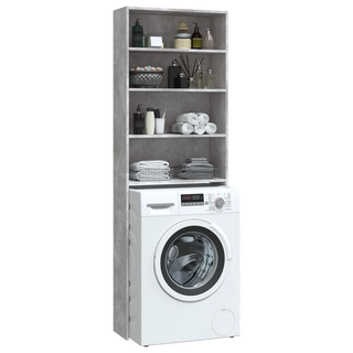 Washing Machine Cabinet Concrete Grey 64x24x190 cm - Giant Lobelia