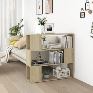 Book Cabinet Room Divider Sonoma Oak 100x24x94 cm - Giant Lobelia