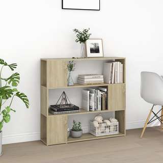 Book Cabinet Room Divider Sonoma Oak 100x24x94 cm - Giant Lobelia