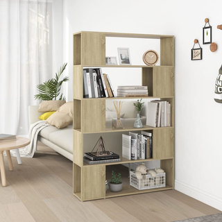 Book Cabinet Room Divider Sonoma Oak 100x24x155 cm Engineered Wood - Giant Lobelia