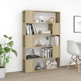 Book Cabinet Room Divider Sonoma Oak 100x24x155 cm Engineered Wood - Giant Lobelia