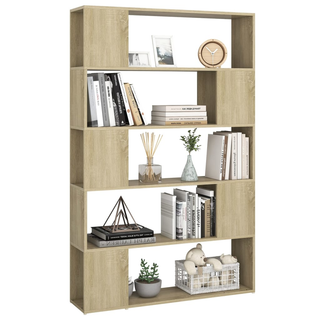 Book Cabinet Room Divider Sonoma Oak 100x24x155 cm Engineered Wood - Giant Lobelia