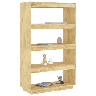 Book Cabinet/Room Divider 80x35x135 cm Solid Pinewood - Giant Lobelia