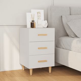 vidaXL Bedside Cabinet White - Premium Engineered Wood | Elegant Bedroom Storage - Giant Lobelia