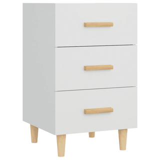 vidaXL Bedside Cabinet White - Premium Engineered Wood | Elegant Bedroom Storage - Giant Lobelia