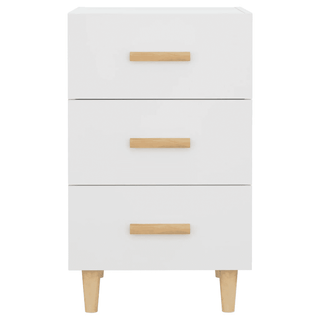 vidaXL Bedside Cabinet White - Premium Engineered Wood | Elegant Bedroom Storage - Giant Lobelia