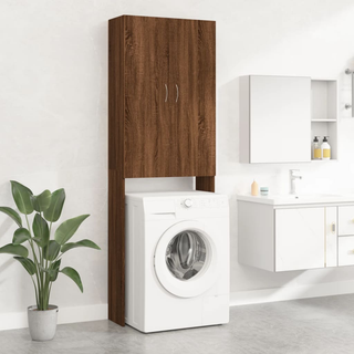 Washing Machine Cabinet Brown Oak 64x25.5x190 cm - Giant Lobelia