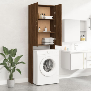 Washing Machine Cabinet Brown Oak 64x25.5x190 cm - Giant Lobelia