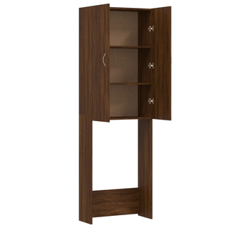 Washing Machine Cabinet Brown Oak 64x25.5x190 cm - Giant Lobelia