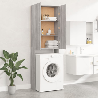 Washing Machine Cabinet Grey sonoma 64x25.5x190 cm - Giant Lobelia