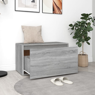 vidaXL Hall Bench 80x40x45 cm Grey Sonoma Engineered Wood - Giant Lobelia