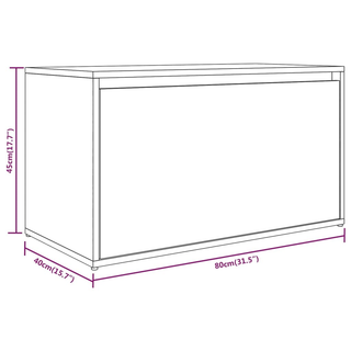 vidaXL Hall Bench 80x40x45 cm Grey Sonoma Engineered Wood - Giant Lobelia