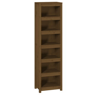 Book Cabinet Honey Brown - Solid Wood Pine | Ample Storage Space | Versatile Shelf - Giant Lobelia