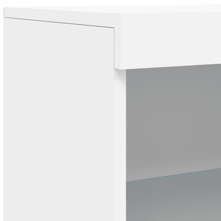 vidaXL Sideboard with LED Lights White 60.5x37x100 cm - Giant Lobelia