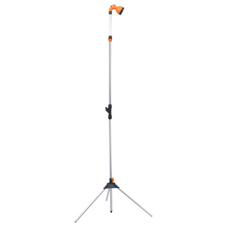 vidaXL Garden Shower with Tripod 221 cm Aluminium - Giant Lobelia