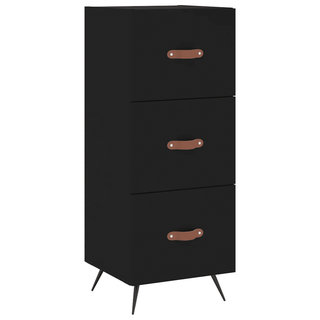 vidaXL Highboard Black 34.5x34x180 cm Engineered Wood - Giant Lobelia