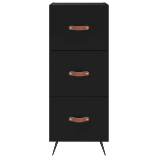 vidaXL Highboard Black 34.5x34x180 cm Engineered Wood - Giant Lobelia