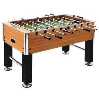 vidaXL Football Table Steel 60 kg 140x74.5x87.5 cm Light Brown and Black - Giant Lobelia