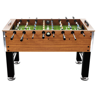 vidaXL Football Table Steel 60 kg 140x74.5x87.5 cm Light Brown and Black - Giant Lobelia