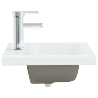 Built-in Basin with Faucet 42x39x18 cm Ceramic White - Giant Lobelia