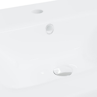 Built-in Basin with Faucet 42x39x18 cm Ceramic White - Giant Lobelia