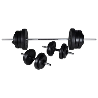 Weight Bench with Weight Rack, Barbell and Dumbbell Set 60.5kg - Giant Lobelia