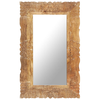 vidaXL Mirror 80x50 cm Solid Mango Wood - Giant Lobelia