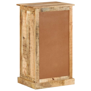 4-Layer Shoe Cabinet with Drawer Solid Rough Mango Wood - Giant Lobelia