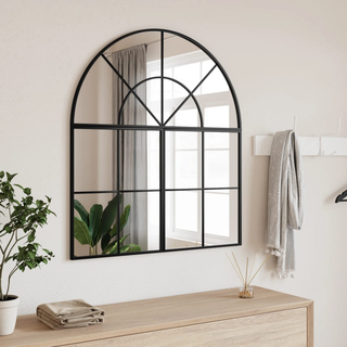 vidaXL Wall Mirror Black 80x40 cm Arch Iron - Giant Lobelia