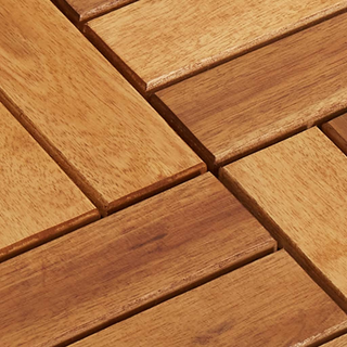 10 pcs Acacia Decking Tiles 30 x 30 cm - Giant Lobelia