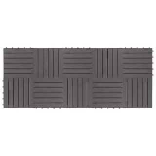 vidaXL Decking Tiles 10 pcs Grey Wash 30x30 cm Solid Acacia Wood - Giant Lobelia