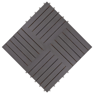 vidaXL Decking Tiles 10 pcs Grey Wash 30x30 cm Solid Acacia Wood - Giant Lobelia