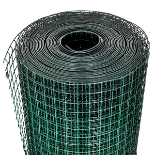 Chicken Wire Fence Galvanised with PVC Coating 25x1 m Green - Giant Lobelia