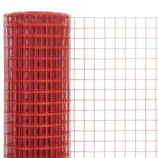 Chicken Wire Fence Steel with PVC Coating 10x1 m Red - Giant Lobelia