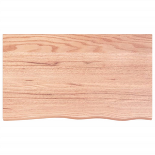 Bathroom Countertop Light Brown 100x60x(2-4)cm Treated Solid Wood - Giant Lobelia