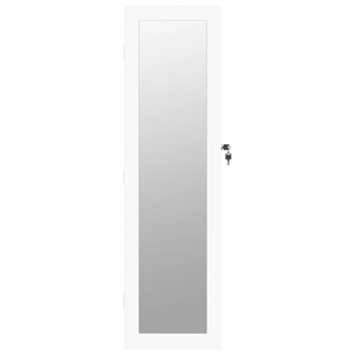 Mirror Jewellery Cabinet Wall Mounted White 30x8.5x106 cm - Giant Lobelia