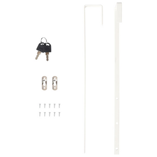 Mirror Jewellery Cabinet Wall Mounted White 30x8.5x106 cm - Giant Lobelia