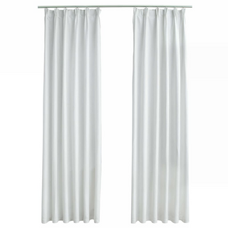 Blackout Curtains with Hooks 2 pcs Off White 140x225 cm - Giant Lobelia