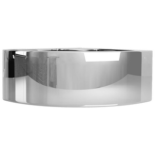 Wash Basin with Overflow 45x32x12.5 cm Ceramic Silver - Giant Lobelia