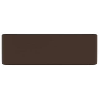 vidaXL Luxury Wash Basin Matt Dark Brown 41x30x12 cm Ceramic - Giant Lobelia