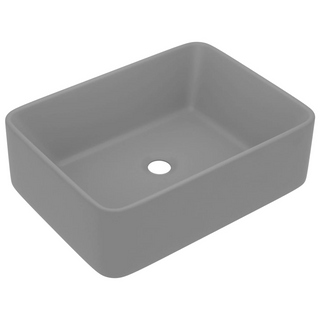 vidaXL Luxury Wash Basin Matt Light Grey 41x30x12 cm Ceramic - Giant Lobelia