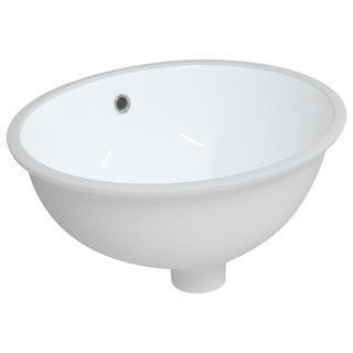 Bathroom Sink White 43x35x19 cm Oval Ceramic - Giant Lobelia