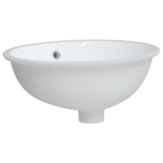 Bathroom Sink White 43x35x19 cm Oval Ceramic - Giant Lobelia