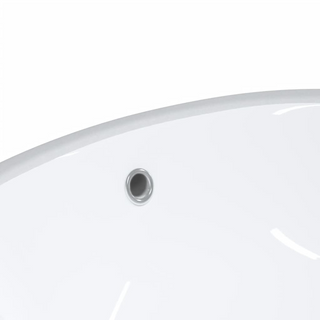 Bathroom Sink White 43x35x19 cm Oval Ceramic - Giant Lobelia