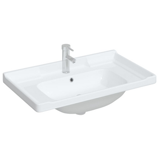 Bathroom Sink White 81x48x23 cm Rectangular Ceramic - Giant Lobelia