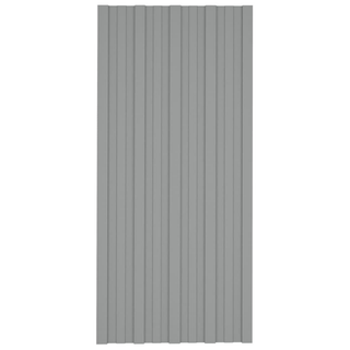 vidaXL Roof Panels 36 pcs Galvanised Steel Grey 100x45 cm - Giant Lobelia