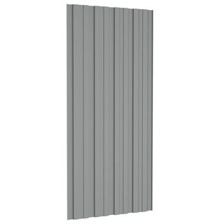 vidaXL Roof Panels 36 pcs Galvanised Steel Grey 100x45 cm - Giant Lobelia