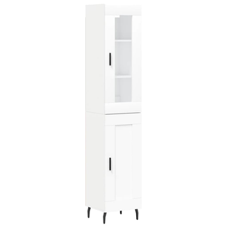 vidaXL Highboard White 34.5x34x180 cm Engineered Wood - Giant Lobelia