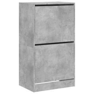 vidaXL Shoe Cabinet with 2 Flip-Drawers Concrete Grey 60x42x108 cm - Giant Lobelia